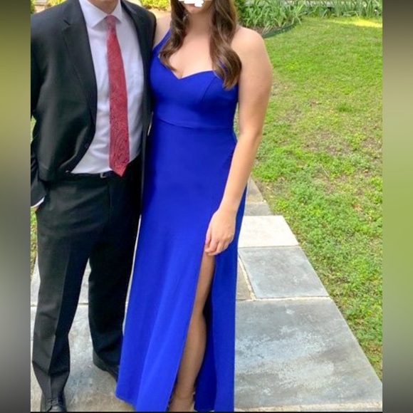 Sequin Hearts Royal Blue Formal Dress - Picture 2 of 8